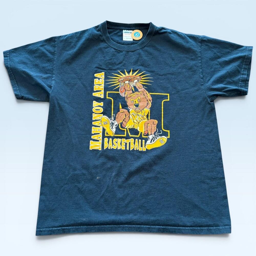 Gildan Shirt Mens Large Blue Mahanoy Area Bears Basketball School Tee T-Shirt